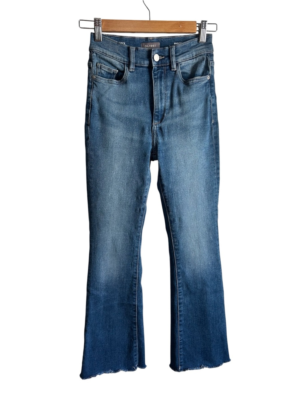 DL1961 Bridget Boot Hi-Rise Instasculpt Crop Jeans, Hulton, size 24 - Picture 2 of 13